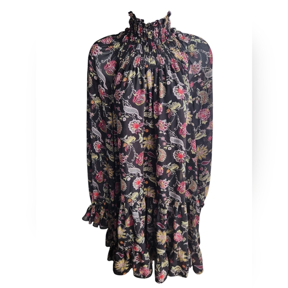 cinq a sept Dresses & Skirts - Cinq à Sept Black Daija Paisley Print Long Sleeve Dress Size 6